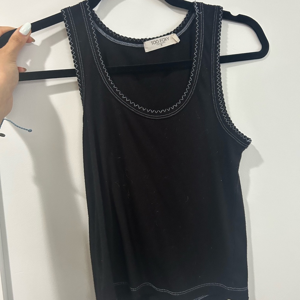 Too Foxy Black Women's Tank Top